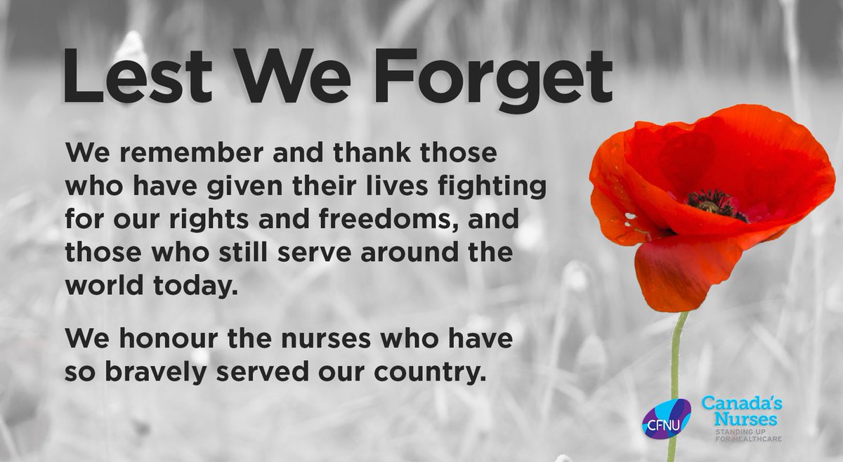 CFNU's tweet photo. Today we remember those who have given their lives fighting for our rights and freedoms. #lestweforget https://t.co/WZlUbkMkEK