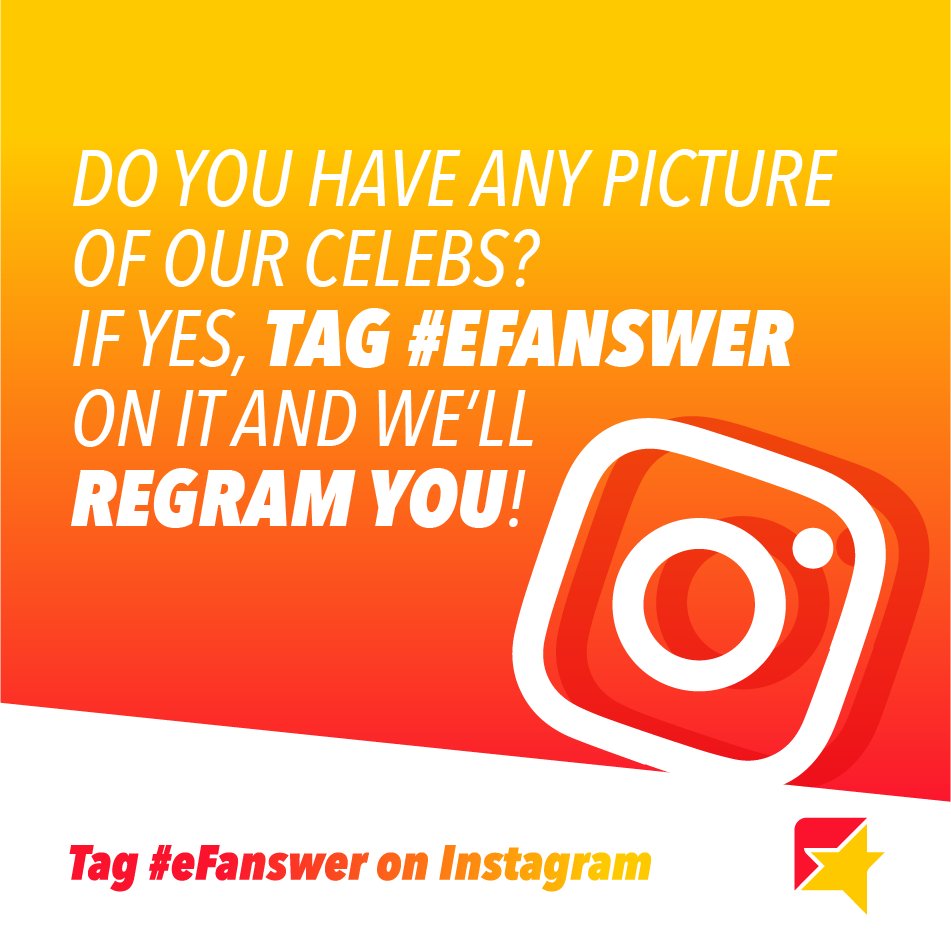 eFanswer's tweet photo. Have you got some pics of our celebs?
Tag #eFanswer on them and we will regram you ;) https://t.co/ICo08lvci6