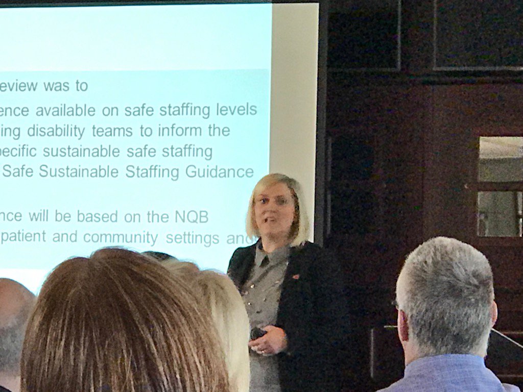 @LindseyAHolman taking us through the Learning Disability Literature Review at Safe Staffing Engagement Event.