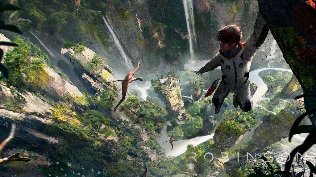 PlayStation's tweet image. The launch trailer for Robinson: The Journey teases the beautiful, dangerous world you can explore in PS VR: play.st/2fmafeT