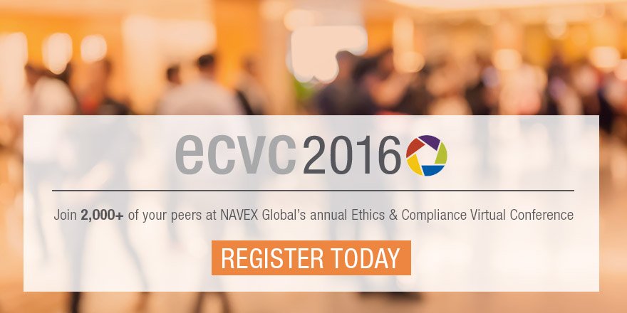 NAVEXInc's tweet photo. Learn how to harness the business value of an ethical culture at #ECVC2016. Register here: https://t.co/0NNbjV94W7 https://t.co/BRGL8yIjS3