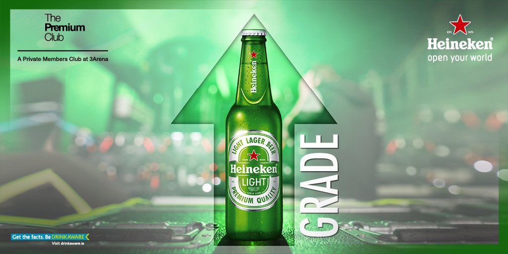 Heineken_IE's tweet photo. 3Arena bound this Sunday? Tell us your favourite 90s hit for a chance to win a Heineken upgrade to @The_PremiumClub. drinkaware.ie https://t.co/DpNiU67uQg