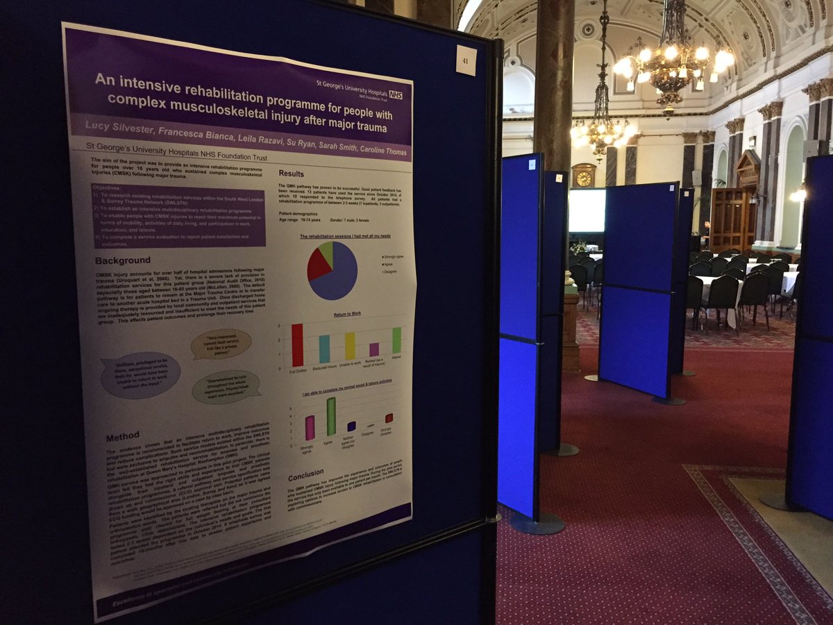 Promoting our major trauma rehab pathway at St Georges <a href="/britishtrauma/">British Trauma Society</a> <a href="/StGeorgesMTC/">St George's Major Trauma Centre</a>