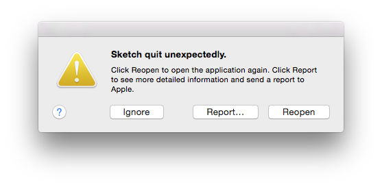 chattte's tweet photo. @RonSchrama @sketchapp Same here. Regret upgrading as I need to use Sketch right now and can't :| https://t.co/UI427AeEFW