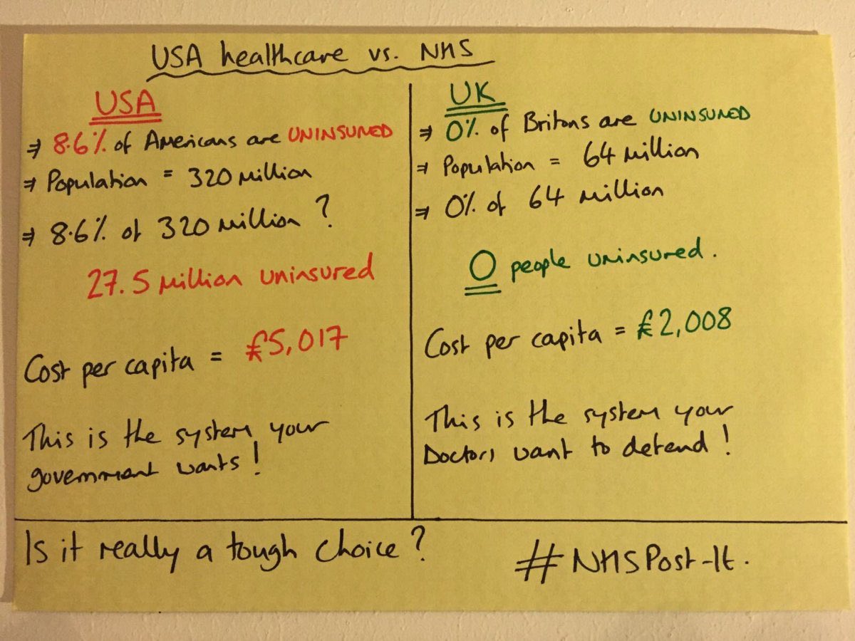 NHSMillion's tweet photo. As the US come to terms with its new president, we know one thing;our NHS #Trumps a health system where the poor can't afford to become ill https://t.co/3QiOzpqEmq