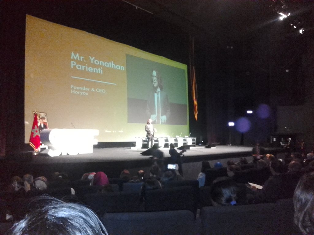 MnaouarOmar's tweet photo. Special speech of Mr .Yonathan Parienti "Founder and CEO , Horyou " it's time to move" 

#SIGEF16 #Horyou #COP22 https://t.co/MPzwlmjAeJ