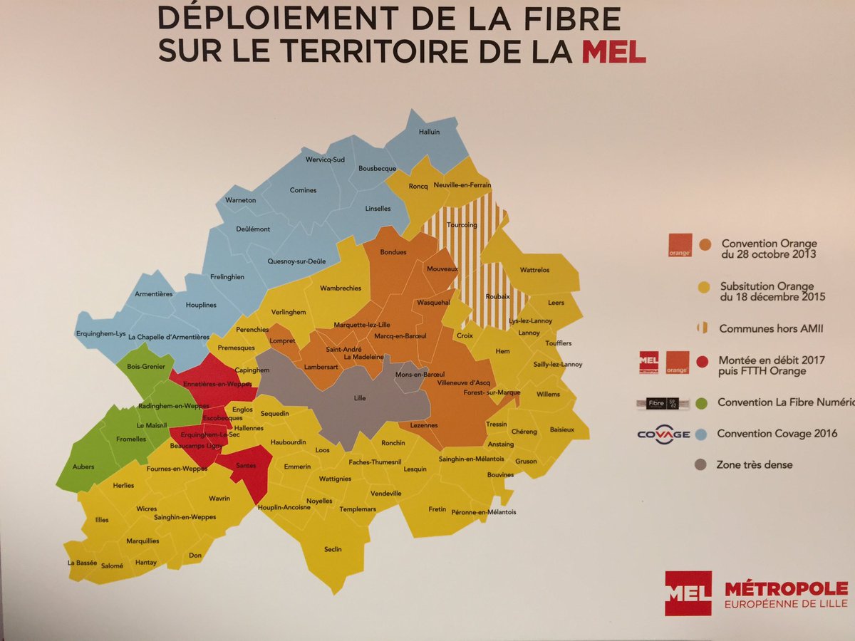 Déploiement de la fibre sur le territoire de la Métropole. Signature aujourd'hui des conventions avec <a href="/orange/">Orange</a> et <a href="/Covage_News/">COVAGE</a>