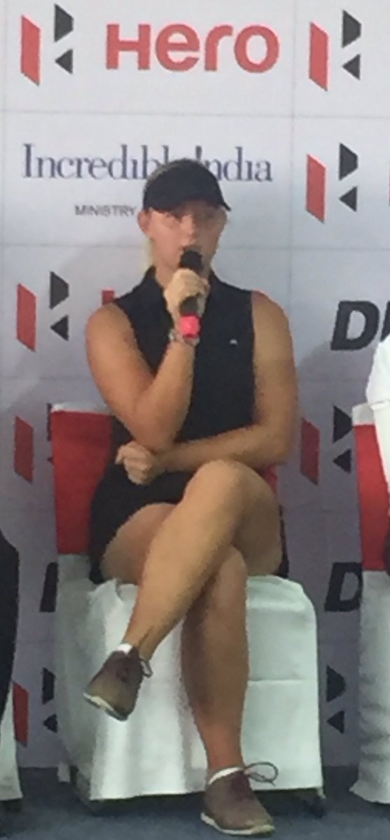 Defending champ of <a href="/HeroWIO2016/">HeroWomensIndianOpen</a> <a href="/emilypedersen96/">Emily K. Pedersen</a> #HeroWIO2016 <a href="/LETgolf/">Ladies European Tour</a> looking forward to defending days Emily