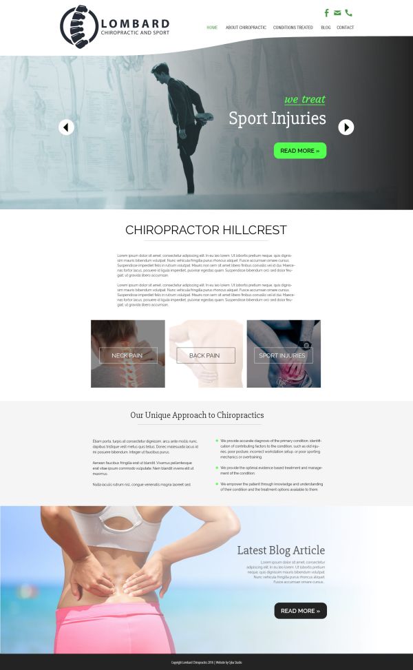 cybastudio's tweet image. New web project: hillcrestchiropractor.co.za