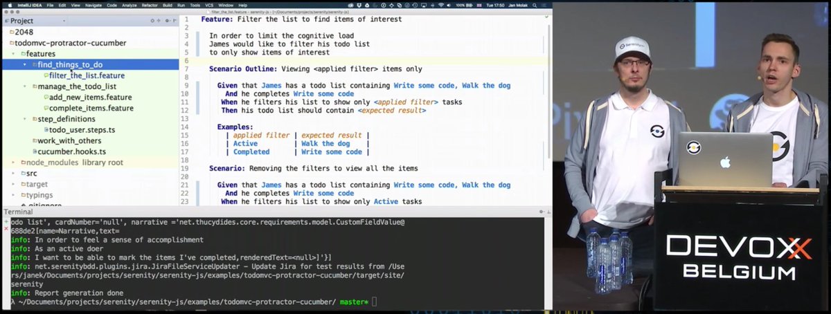JanMolak's tweet image. Slides &amp;amp; video from our &quot;Serenity/JS: Next Generation Acceptance Testing&quot; #devoxx talk available at slideshare.net/janmolak/seren… #bdd #serenityjs