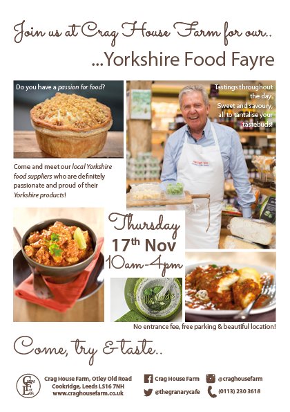 thegranarycafe's tweet image. @HorsforthFDFest Loved your Food Festival.  We're having a Yorkshire Food Fayre on Thursday 17 Nov. Would you RT?