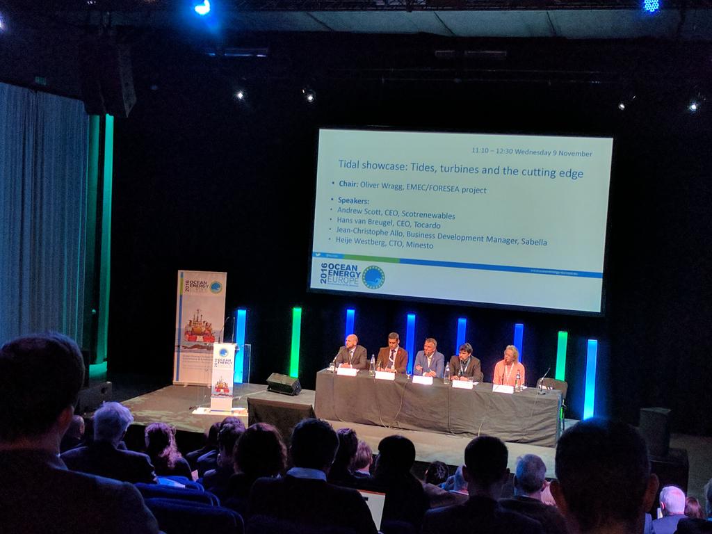verlume_world's tweet photo. Day 2 @EUOEA at the tidal showcase session #OEE2016 #blueeconomy #brussels https://t.co/XYofHAVNvD