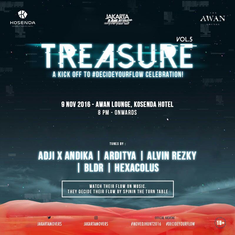 The Jakarta Movers DJ hunt will show their skill. Join this pre party of #DWP2016 - TONIGHT at 8 pm. See you on TOP party people 🙌🏻🍻