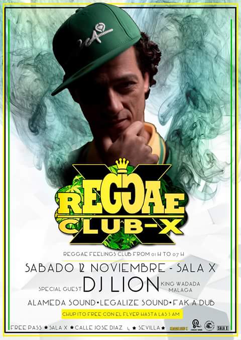 reggaedubx's tweet photo. #ReggaeClubX #3

Sábado 12 Nov.
Invitado especial : @DjlionSpain 

@SalaXSVQ 
De 00h 07h
Entrada gratuita!! https://t.co/2Tq2v5VY3a