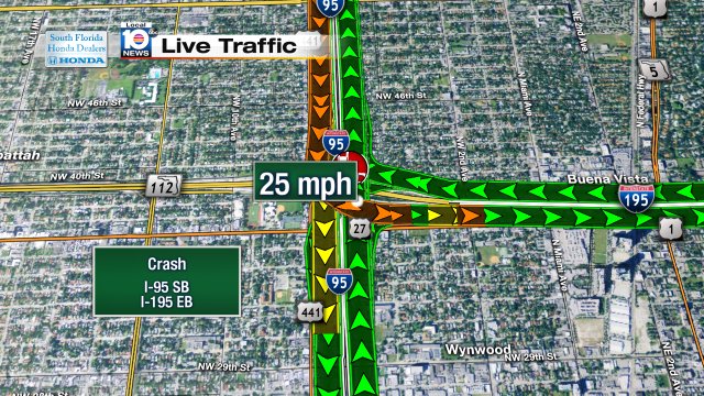 Crash on I-95 SB at I-195 EB #traffic https://t.co/YytxWagahI