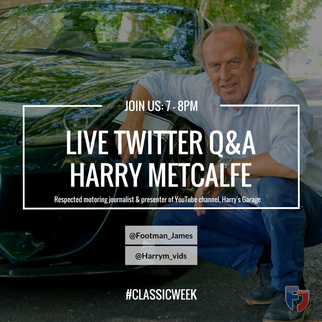 <a href="/Bugatti_OC/">Bugatti Owners Club</a> dont forget to get involved with our live Q&amp;A with <a href="/harrym_vids/">Harry Metcalfe</a> today &amp; tomorrow between 7 - 8pm, using the hashtag #ClassicWeek