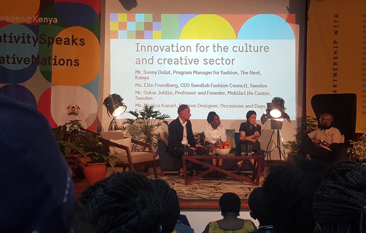 Great day at Sweden@Kenya. Looking forward to the Fashion&amp;Tech Studio tomorrow. #CreativeSpeaks #CreativeNations