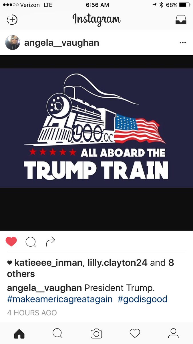 bryan6190's tweet photo. I feel like riding the train to work today #TheTrumpTrain https://t.co/4rO3uejDSO