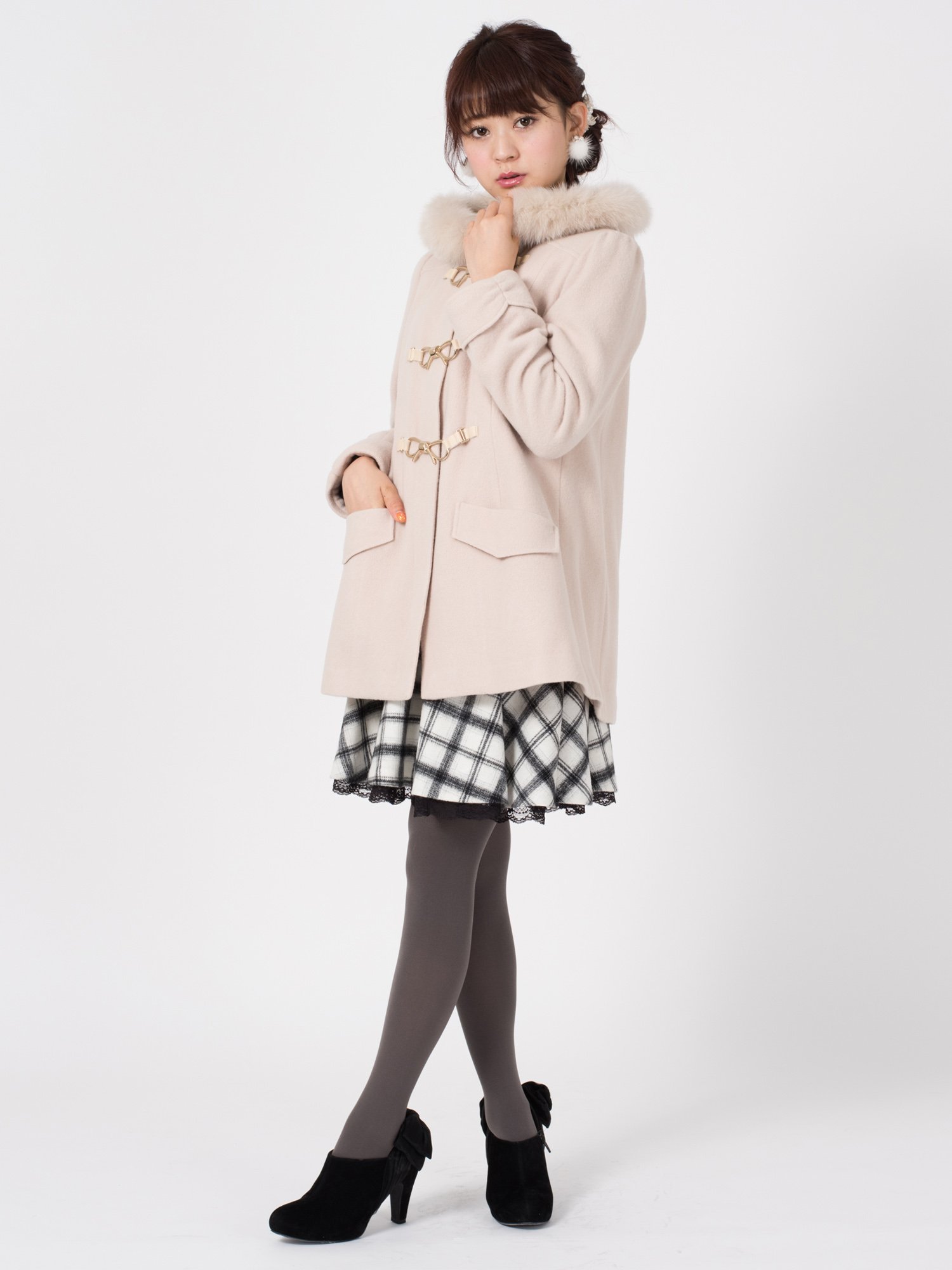 LODISPOTTO Love♡ リュバンダッフルショートコート ベージュ M LODISPOTTO（ロディスポット）の「Loveリュバンダッフルコート