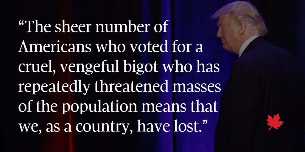 globeandmail's tweet photo. A fascist’s win; America’s moral loss https://t.co/hPsz5LNXNQ from @GlobeDebate https://t.co/2GLwpmfiEZ