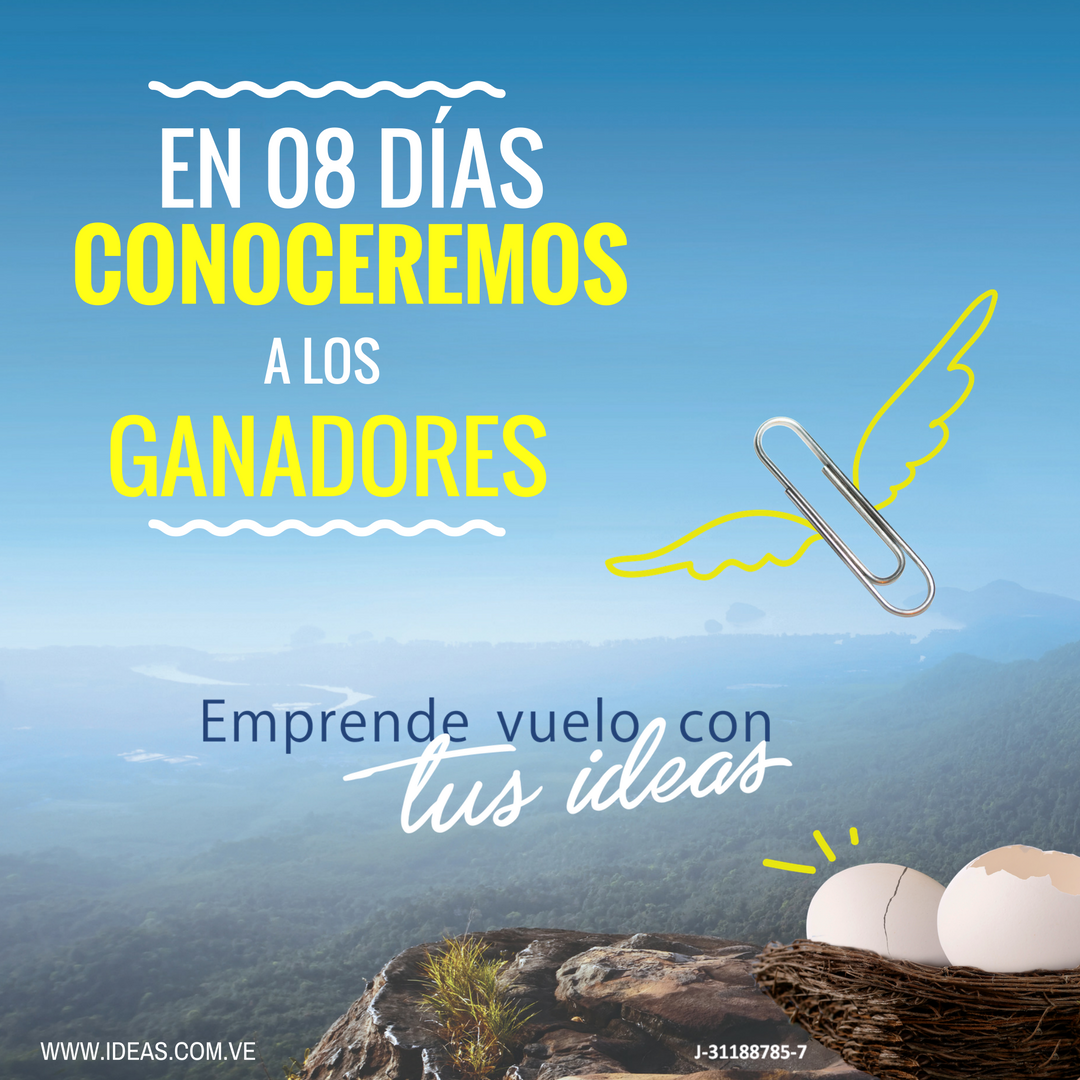 ConcursoIdeas's tweet photo. ¡Seguimos con la cuenta regresiva! Quedan 08 días para conocer a los #Ganadores 2016 ¡Éxito! https://t.co/7mPB2drUv2