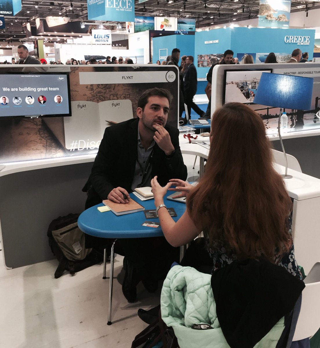 rcamarinha's tweet photo. @flyktcom VP of Sales Luis Lickfold doing is magic at the @WTM_London https://t.co/s5RKEx0625