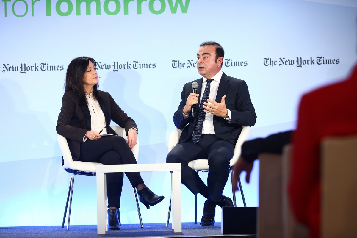 Video: Carlos Ghosn at the <a href="/NYTEnergy/">Energy for Tomorrow</a> for Tomorrow conference #NYTEFT | Read more: bit.ly/2eLoPOO