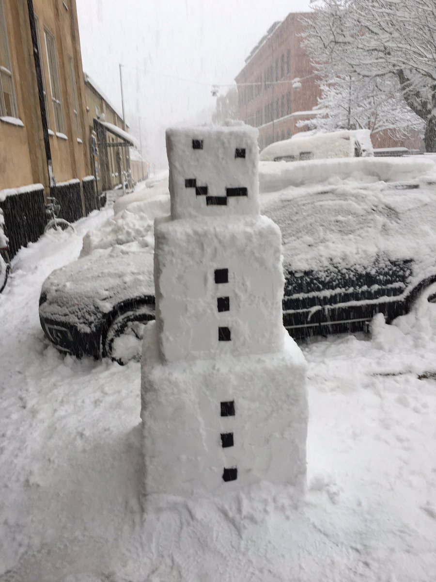 Shoghi Here At Mojang We Needed To Know If It Was Possible To Build A Real Life Sized Minecraft Snowman Answer Is Yes