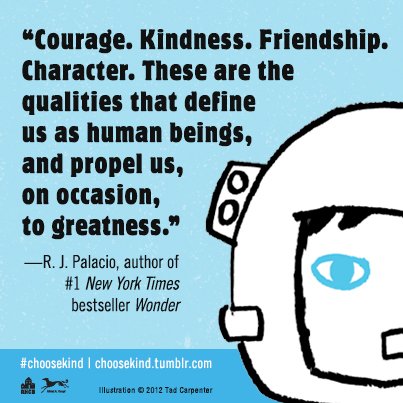 KristinZiemke's tweet photo. Today, I turn back to my books. #ChooseKind #nerdybookclub Thank you @RJPalacio. https://t.co/tt1tmMN13e