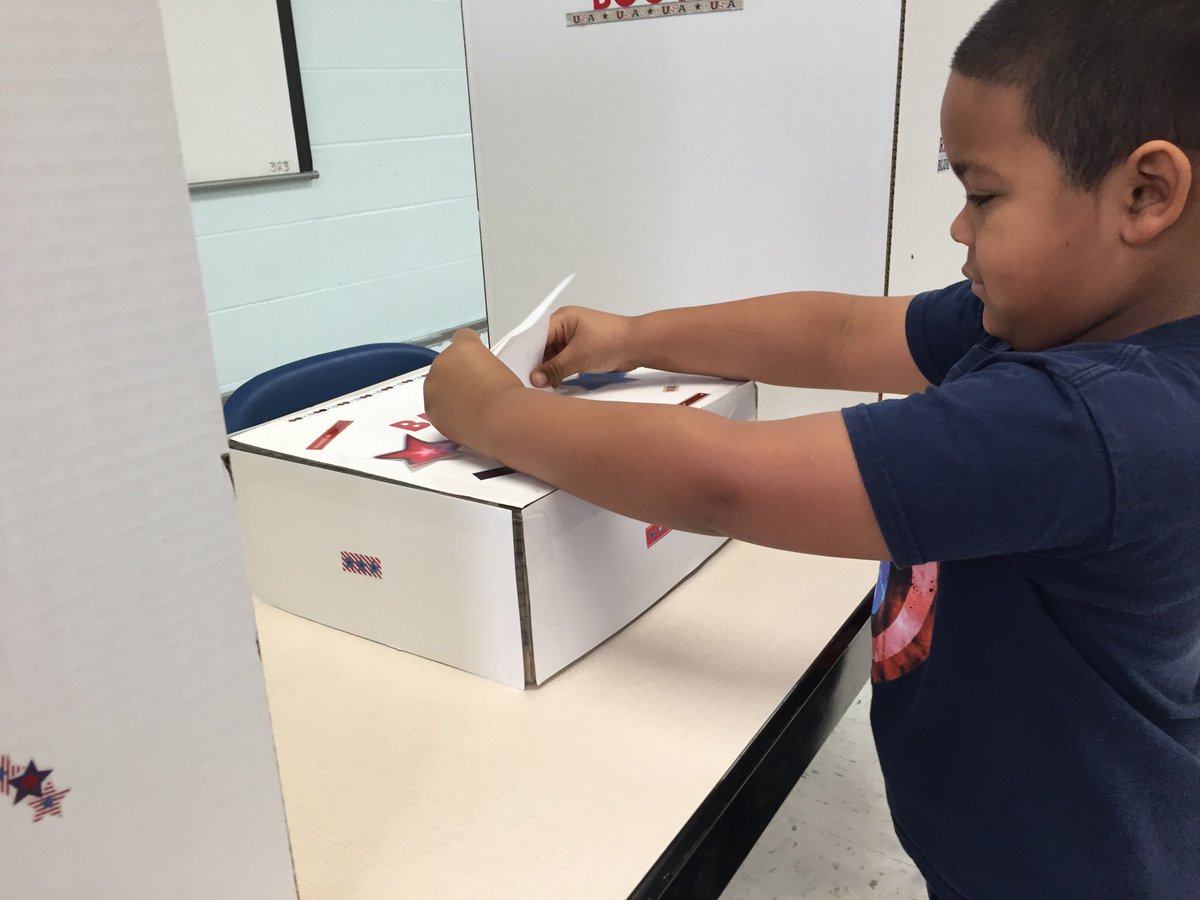 Our children voted yesterday!  What a great learning experience.