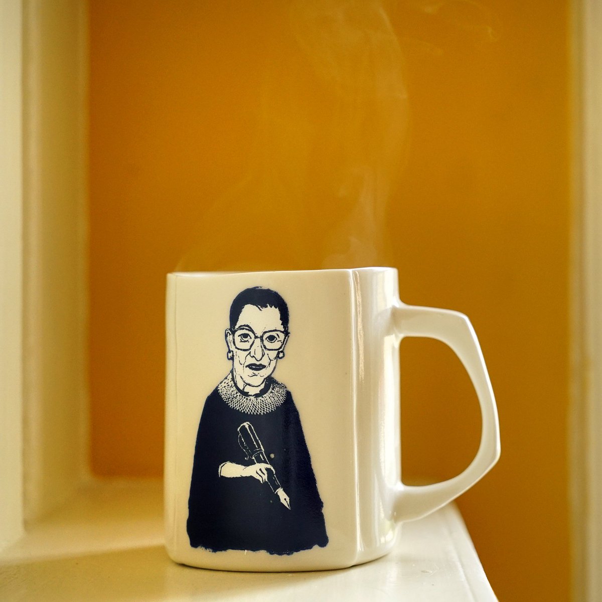 We continue to rally for social justice and want you to use this #ruthbaderginsburg cup to inspire and support you. <a href="/maddow/">Rachel Maddow</a> <a href="/hyperallergic/">hyperallergic</a>