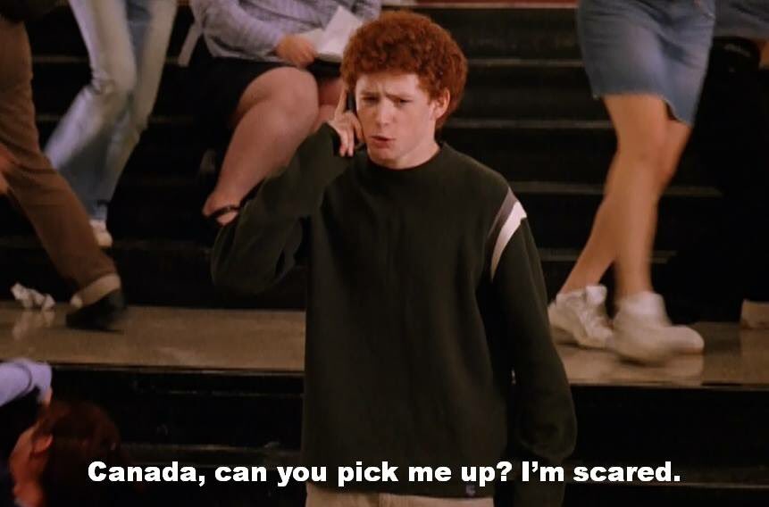 BuffaloBossBabe's tweet photo. Canada, can you come pick me up? I'm scared. #meangirls #canadahelp https://t.co/NR5bV3PTS3