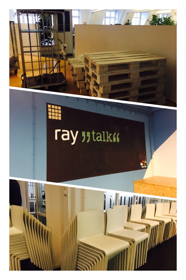 Wir sind kräftig am Vorbereiten für morgen #raytalk16