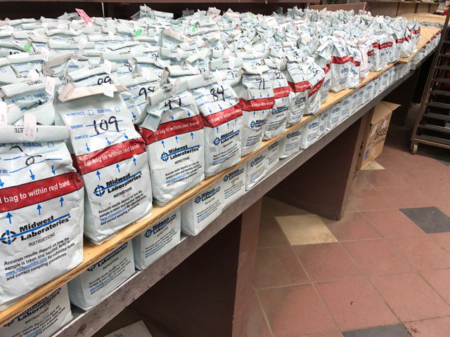 MidwestLabs's tweet image. Getting an early start on soil testing. Lots of samples

 #soilsamling #soiltestinglab
#soiltesting