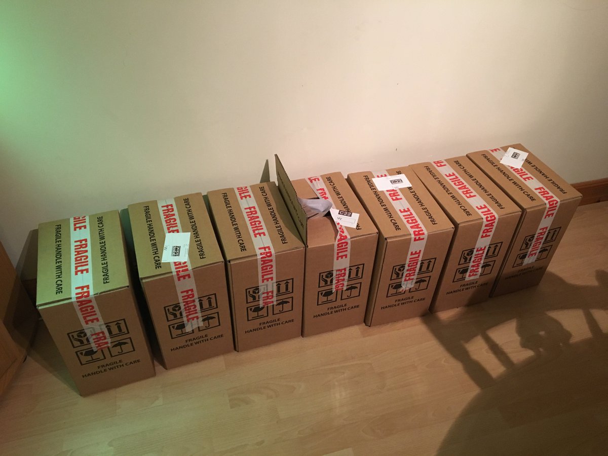 BigColMcK's tweet photo. @AsdaServiceTeam Words now fail me! 7 boxes have just turned up, 1 bottle in each! Order number was 35740499. Where is the rest of my order? No one can tell! https://t.co/nip0Y92i4a