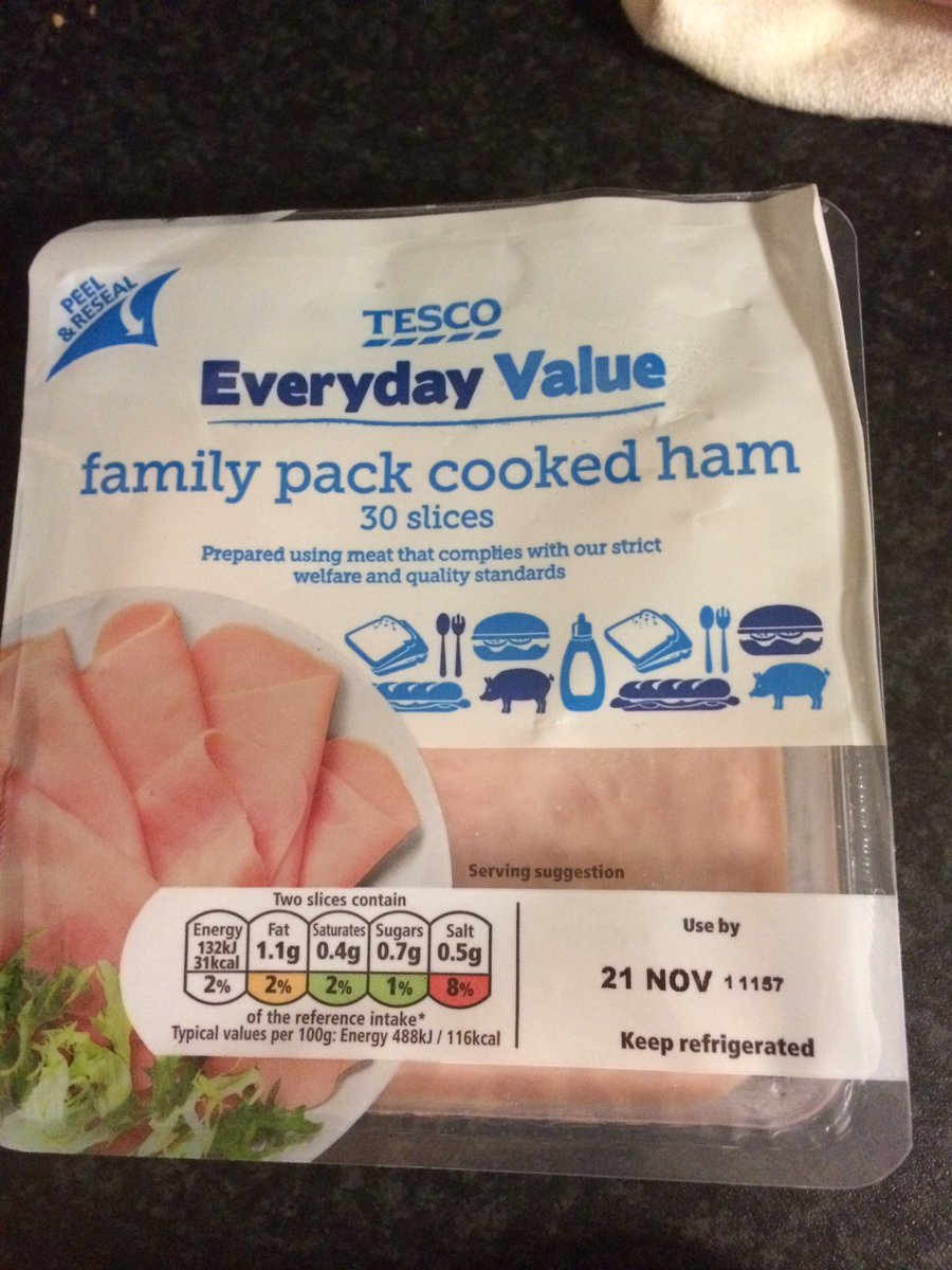 Yo <a href="/Tesco/">Tesco</a> this ham gave me food poisoning, I won't subject you to the details as it was an unpleasant experience as I'm sure you can imagine