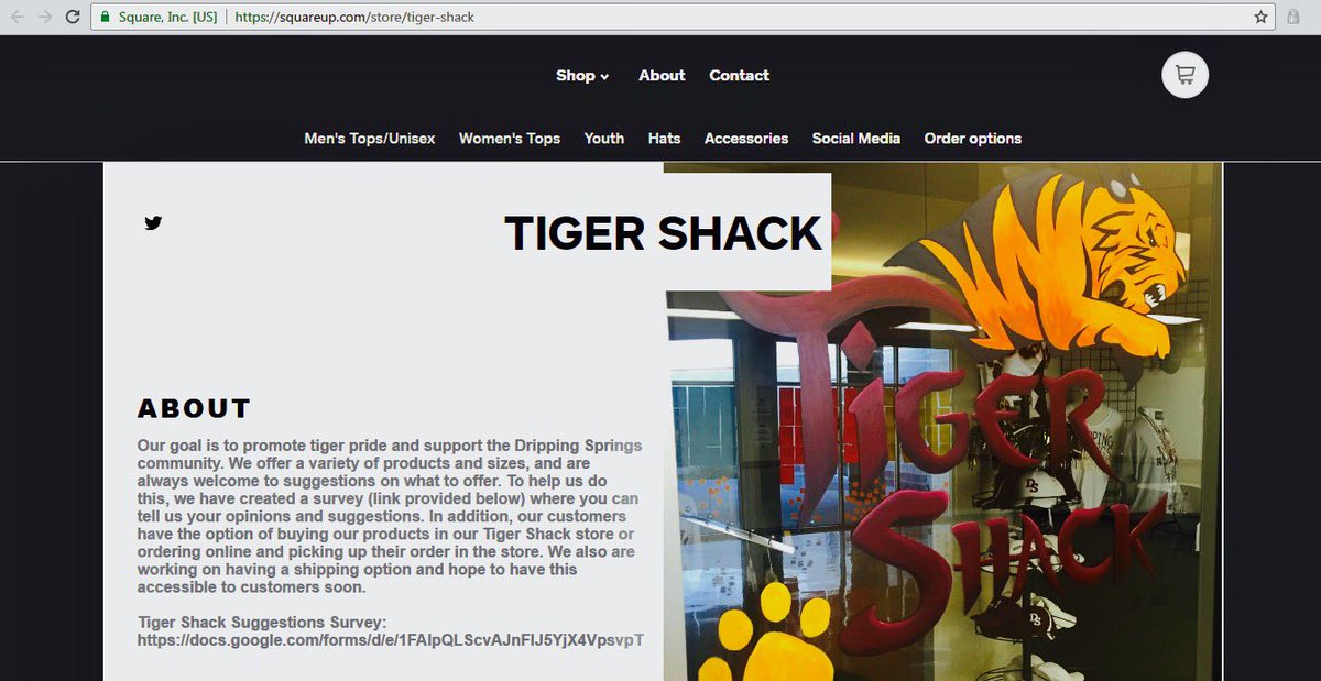 tigershack's tweet image. The Tiger Shack has officially launched its online store🎉🎉 Come and check it out!! 🐯💻  squareup.com/store/tiger-sh…