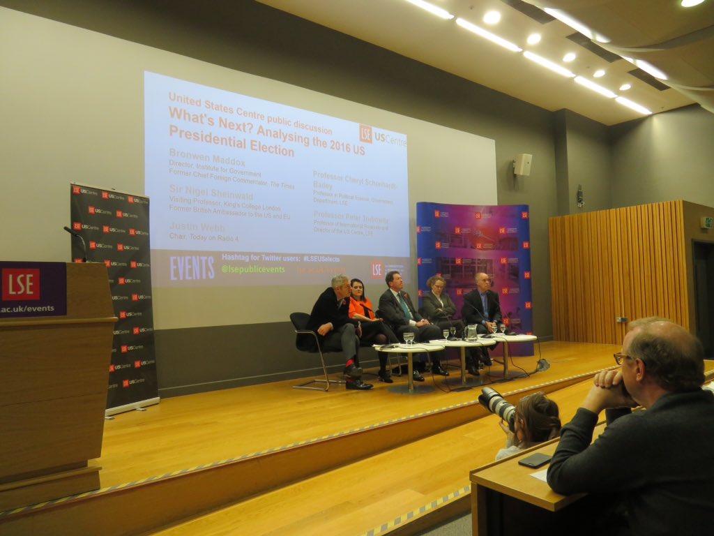 Packed theatre here to see @LSE_US event on the Presidential election results #LSEUSelects https://t.co/dkzdlnhkG4