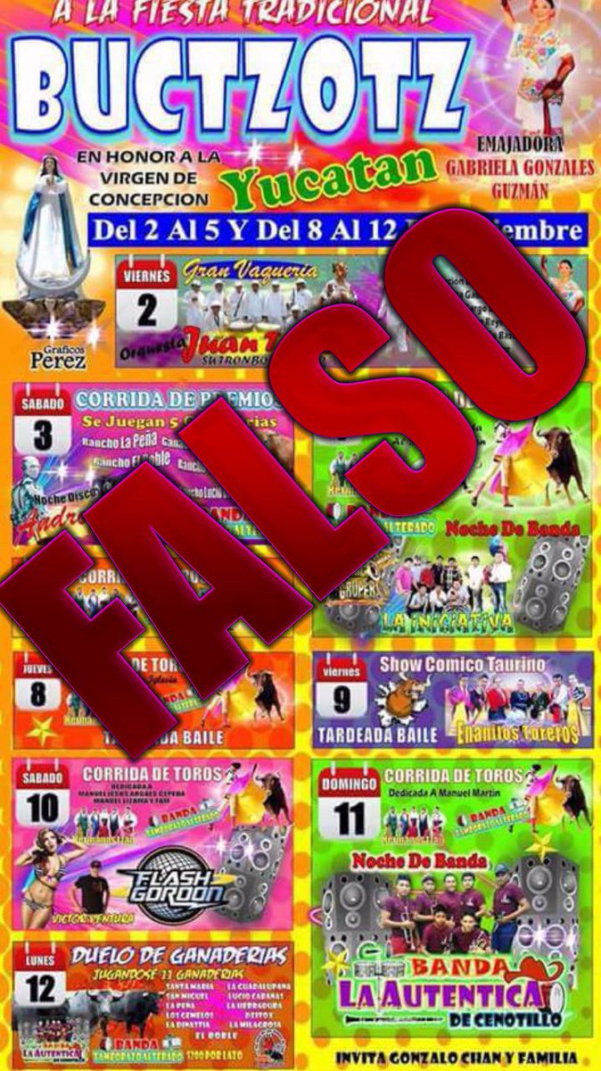 No se dejen engañar, <a href="/La_Iniciativa/">La Iniciativa</a> y <a href="/bandalautentica/">Banda La Auténtica</a> no participan en este evento, Di no a la piratería. <a href="/GobYucatan/">Gobierno de Yucatán</a>