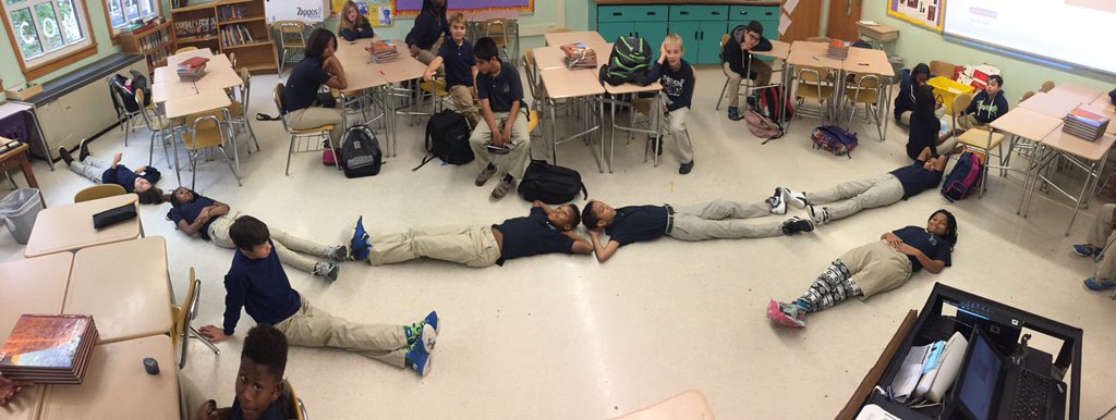 Scottfwill's tweet photo. #rp233 Students reviewed the geography of Egypt, Kush, and Canaan by making human maps! https://t.co/QJA0iMB9XG