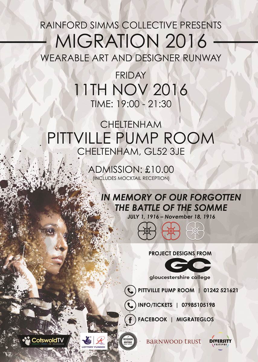 World_Jungle's tweet photo. Please help support #Migration2016's Wearable Art & Designer Show on Friday 11th Nov in Cheltenham, part of this year's #DiversityFestival https://t.co/a0pD5pQJed