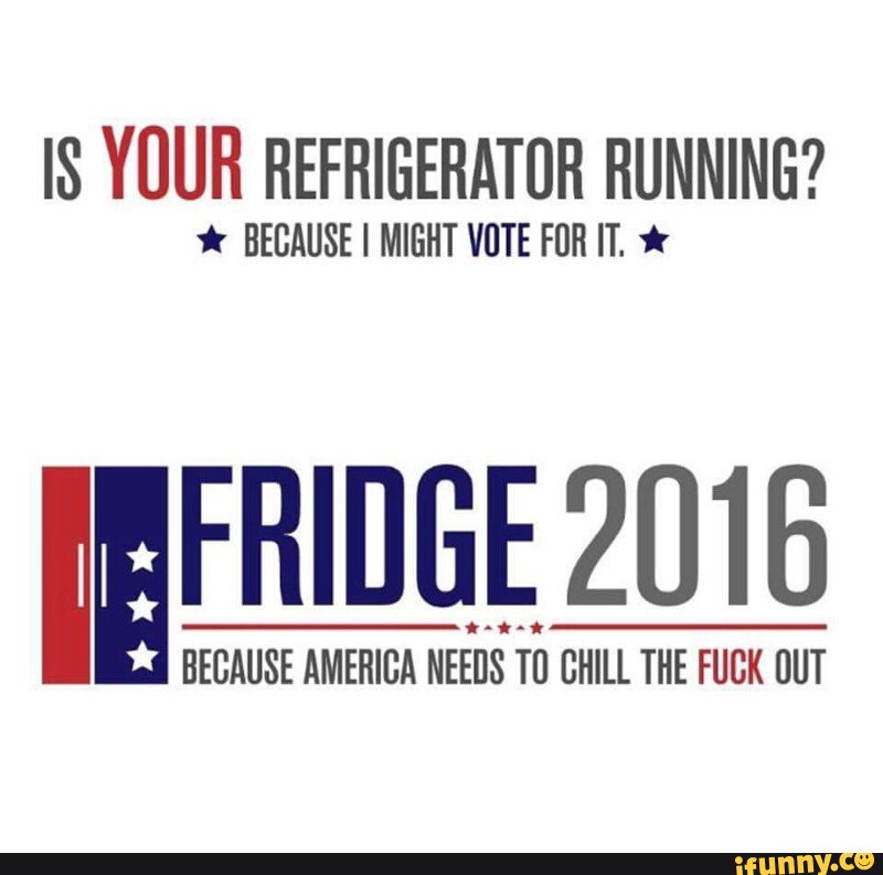 lossss666's tweet photo. #fridge #presidentialelection2016 https://t.co/cqQY6OYvbe