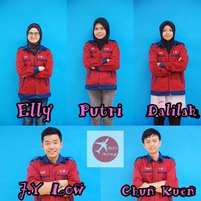 Aerospace_USM's tweet photo. Get to Know our team members ! We are the second year Bachelor students in School of Aerospace Engineering in USM.
#FlyYourIdeas
#AeroAlpha https://t.co/WHwDyuS7IA