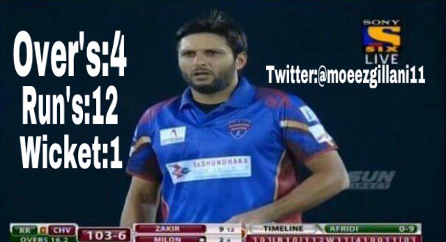 Moeezgillani11's tweet photo. @SAfridiOfficial Great bowling by Boom Boom!đâ¤ī¸
4 overs, 12 runs and got 1 wicketâī¸
#RRVSCV https://t.co/ZnZQmw0fav