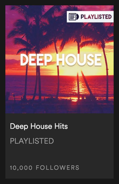 We just welcomed our 10.000th follower to our brand new "Deep House" playlist! #spotify #party #deephouse open.spotify.com/user/playliste…