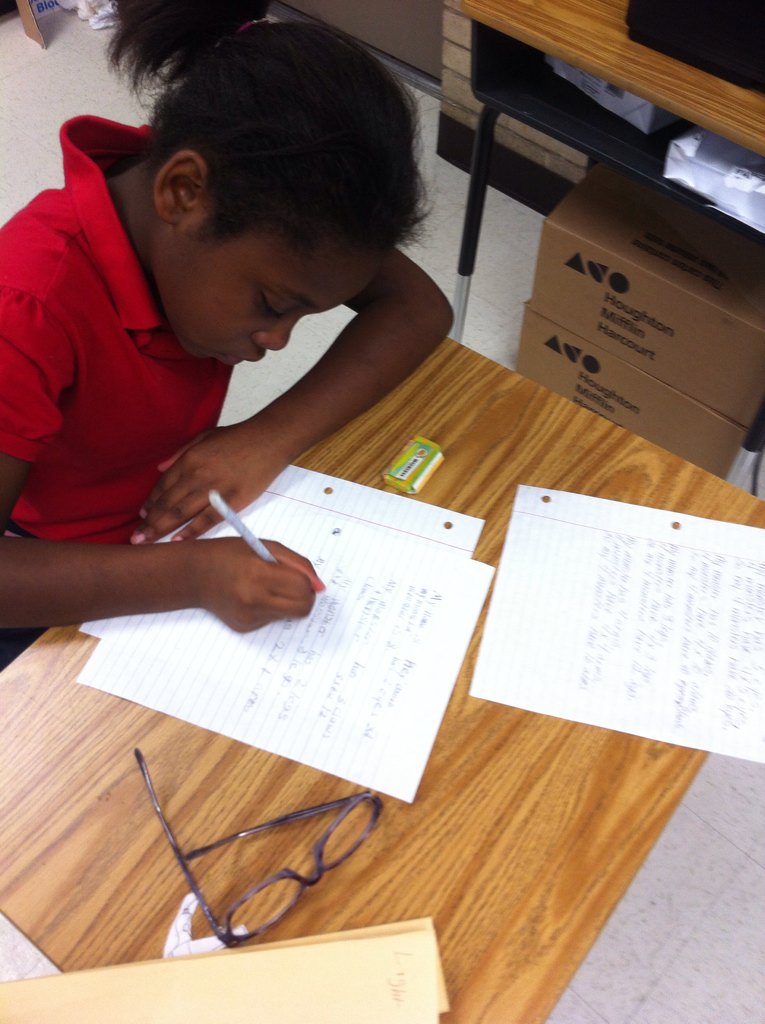 KariDierks's tweet photo. Third grade math students publishing output pages and a monster math book @smithacad #mathcreativity https://t.co/9YNlXV2bNR