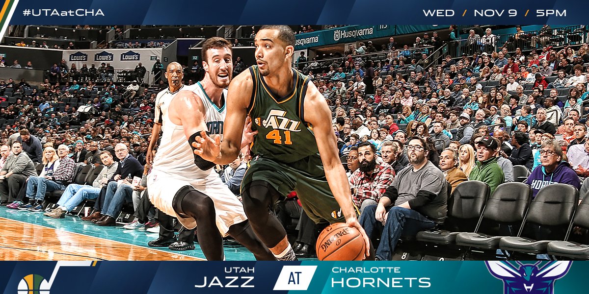 Jazz // Hornets // TONIGHT!  #UTAatCHA https://t.co/WkkXqJfJcr