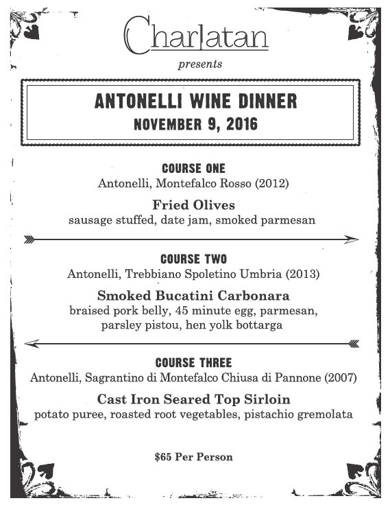 Wine Dinner Special <a href="/CharlatanChgo/">CharlatanChicago</a> today until next #winewednesday! #ww #wine #thegoodlife #dinner #italy #antonelli