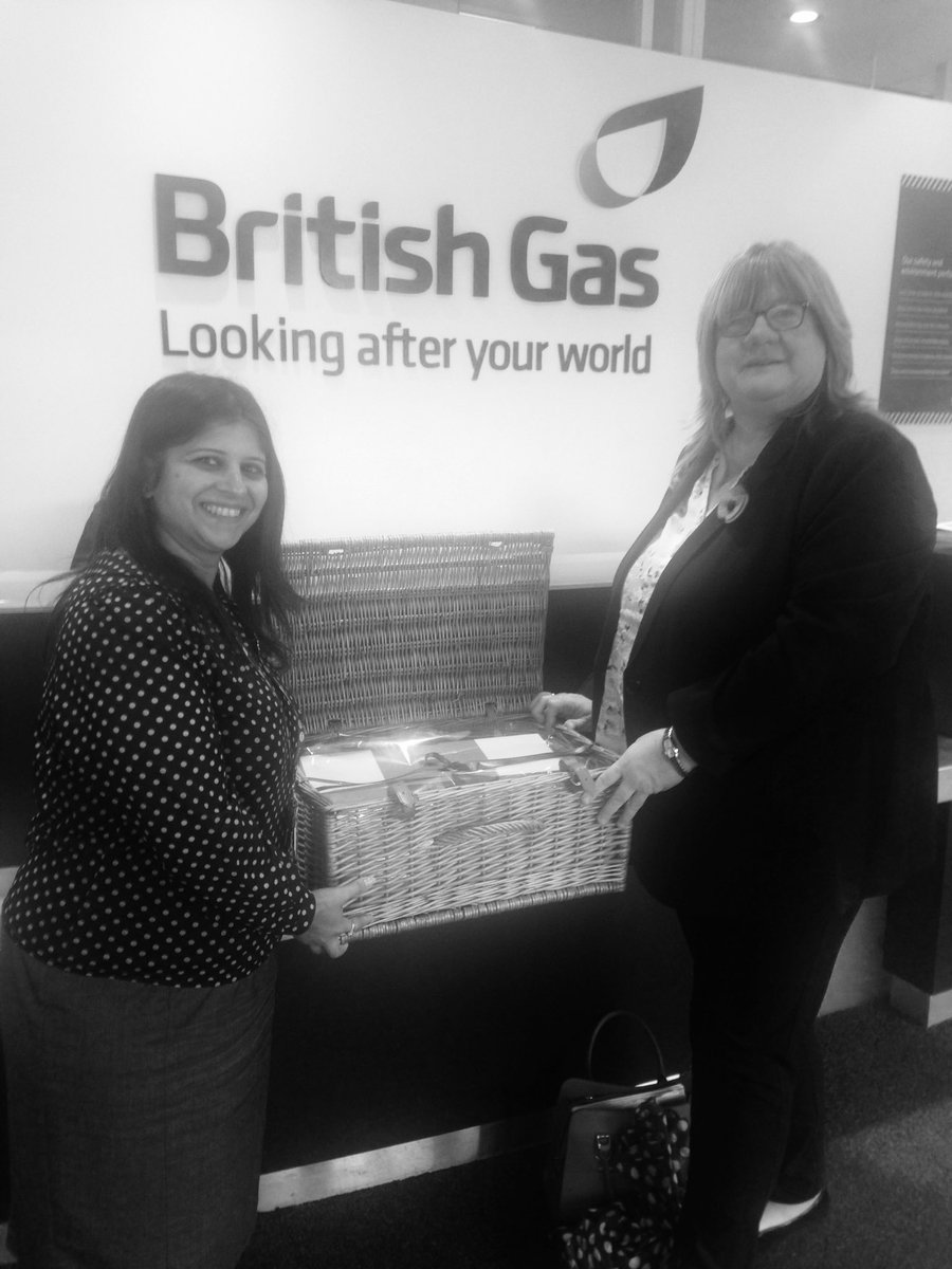 EventsHatch's tweet photo. Congratulations to Anita @BritishGas winning the Hatch Hamper #LBE16 #FSB2016 Kerry & Debs delivering the prize today! https://t.co/BWwmP7bbkH