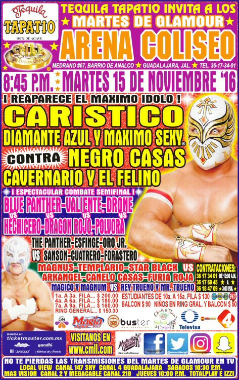 ¡¡¡Próximo 15 de noviembre regresa <a href="/caristicomx/">CARISTICO MISTICO MX Oficial</a> a los #MartesDeGlamour!!!